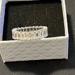 Dazzling Silver Women's Eternity Ring